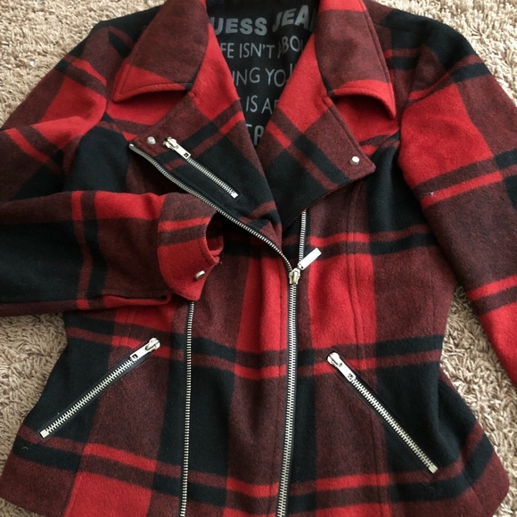 guess plaid jacket
